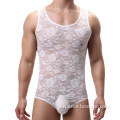 Men'S Jockstrap Underwear Sheer Lace Flower Pattern Round